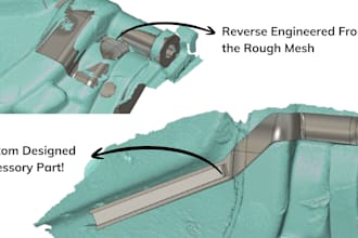 design custom parts and accessories for your 3d scanned mesh
