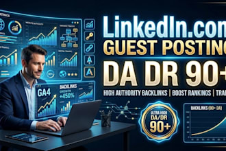 do unique and premium guest posts at linkedin,com for SEO backlink