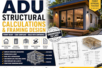 provide adu structural calculations and framing design