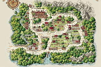 make unique hand drawn map vector illustration