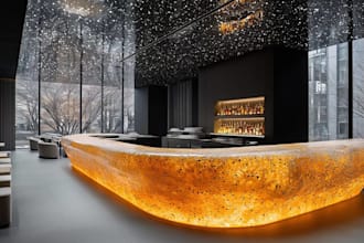 do luxury nightclub interior design, cafe, 3d bar render and vip lounge cgi
