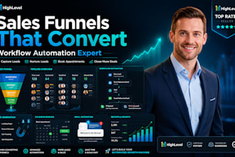 set up gohighlevel CRM ghl sales funnel email SMS automation expert