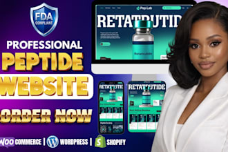 build fda complaint peptide, research peptide, or nutraceutical website