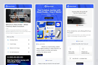design a email newsletter in klaviyo or mailchimp