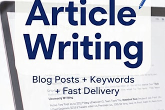 write SEO articles and blog posts for your website