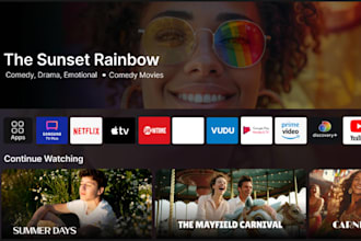 develop iptv ott app for fire TV android TV samsung tizen and roku tv