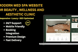 build a modern med spa website for beauty, wellness, and aesthetic clinic