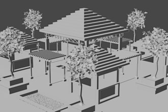 3d model products and buildings for you