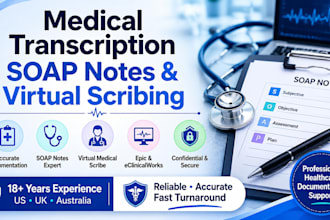 do accurate medical transcription and soap notes