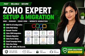 fix dns zoho site, domain transfer, zoho crm website migration and SSL setup