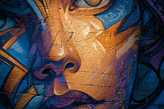 create colorful graffiti illustration and street art design
