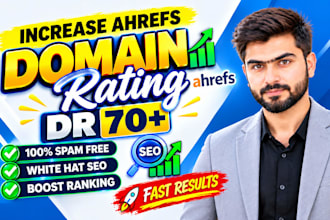 increase domain rating dr 50 ahrefs domain rating dr50 DR 70 plus