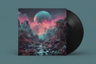 design album cover or music cover artwork