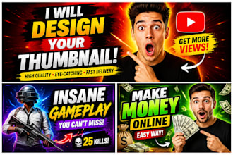 design professional youtube thumbnail