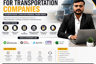 manage bookkeeping and financial reporting for transportation companies