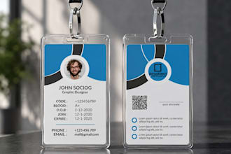 design professional modern id card, employee badge