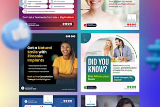 do creative social media design, post, banner ads