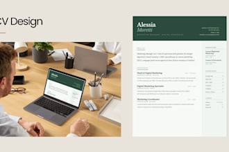 design a modern professional CV or resume in canva