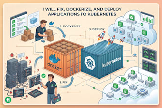 fix, dockerize, and deploy applications to kubernetes