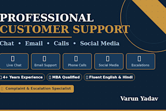 provide customer support via live chat, email, calls, and social media