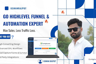 be your gohighlevel expert for sales funnel and automation