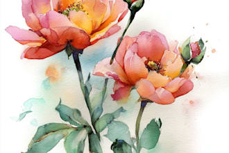 make unique watercolor painting for gifts and wall art