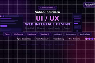 design a modern UI UX website or web app interface in figma