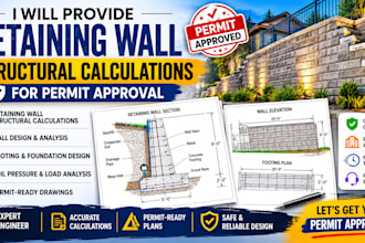 provide retaining wall structural calculations for permit approval