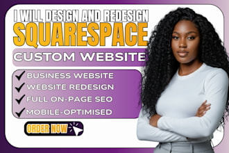 build a custom squarespace business website design and redesign squarespace
