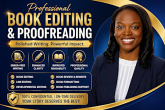 proofread and edit your book, manuscript, article,  document and grammar check