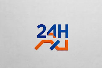 design a modern minimalist logo with 24h delivery