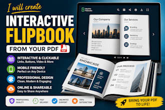 canva flipbook design for ebook, catalog, brochure or presentation