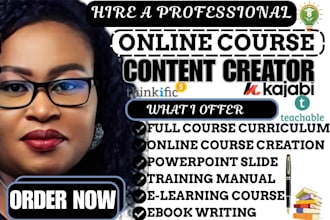 create masterclass online course content, curriculum, and elearning development