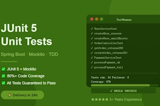 write junit unit tests for your java spring boot application
