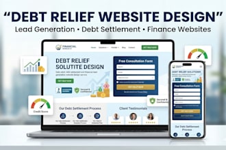 build debt relief, debt consolidation, debt settlement website debt relief leads