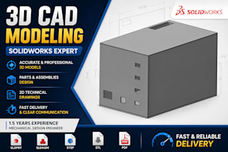design professional 3d cad models in solidworks