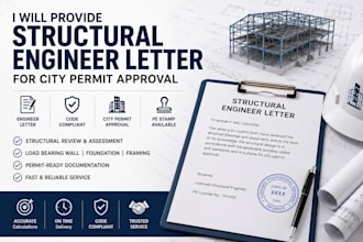 provide structural engineer letter for city permit approval