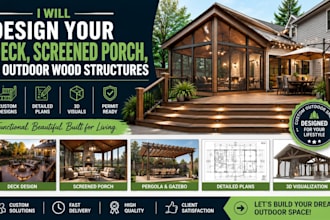 design your deck, screened porch, and outdoor wood structures