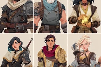 design custom dnd party portraits and group art