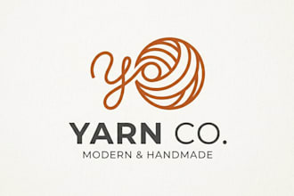 design a modern logo for your yarns or knitting brand