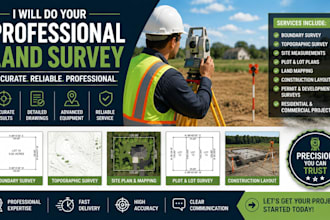 do professional land survey drawing