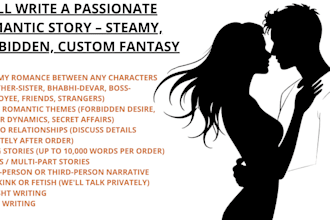 write a passionate romantic story, forbidden, emotional, custom fantasy