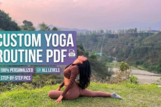 create a custom yoga routine and personalized lesson plan PDF