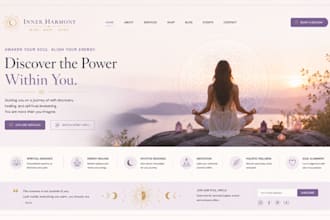 design wix metaphysical spiritual website holistic healing website meditation