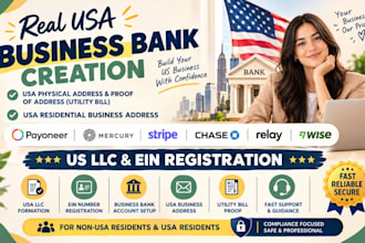 do business usa bank creation, USA llc registration, USA bank creation