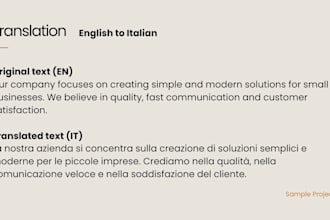 translate english or spanish into italian