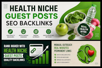 provide health backlinks and posts on relevant websites
