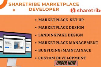 build professional sharetribe multivendor marketplace website as developer