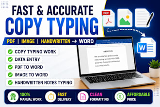 provide copy paste and typing services