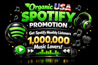 do organic usa spotify promotion, spotify monthly listeners, music lovers